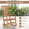 Hardwood Rocking Chair Patio Porch Rocker 31 Inch Ergonomic Outdoor Chair